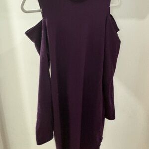 Purple Cold-Shoulder Women’s Sweater by Say What?